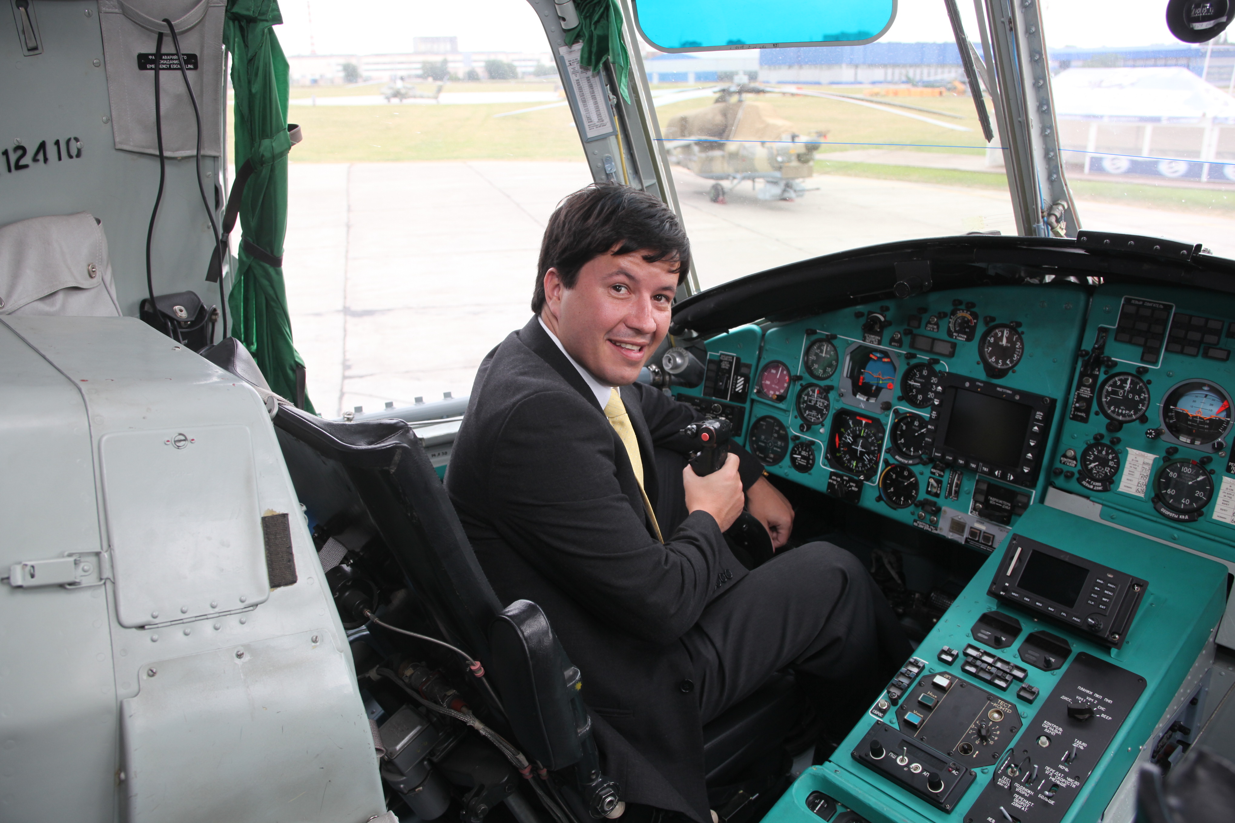 André Prol - Foto em cabine de avião